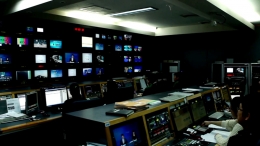 YTN News Control Room TVLogic broadcast monitorokkal Koreában